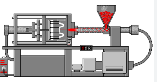 What is the purpose of holding pressure in injection molding